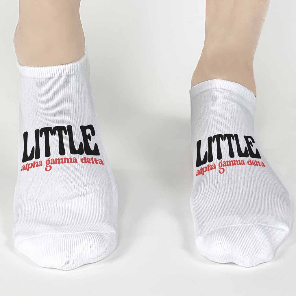 Alpha Gamma Delta No Show Socks for Bigs and Littles