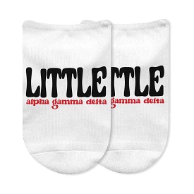 Alpha Gamma Delta No Show Socks for Bigs and Littles