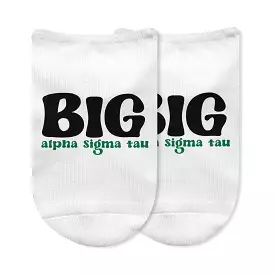 Alpha Sigma Tau No Show Socks for Bigs and Littles