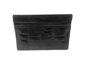 American Alligator Skin Card Case Black