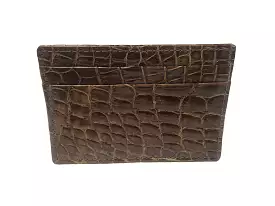 American Alligator Skin Card Case Cognac