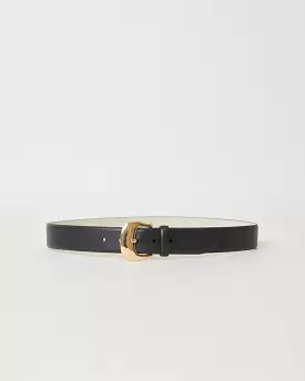 B-LOW THE BELT TALIA MID LEATHER BELT BLACK