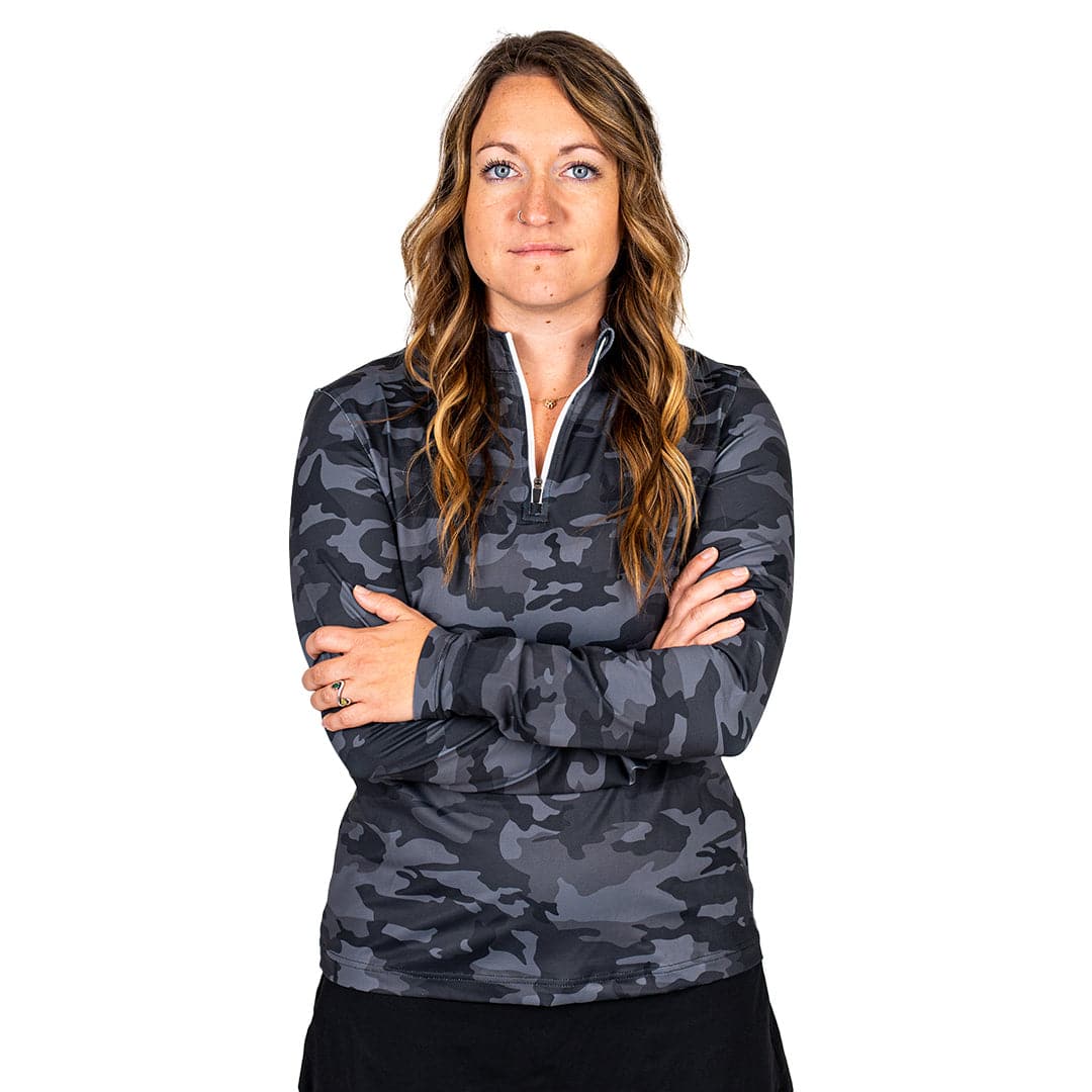 Blacked Out Camo Women's Q-Zip