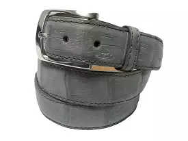 Caiman Skin Belt Gray Classic