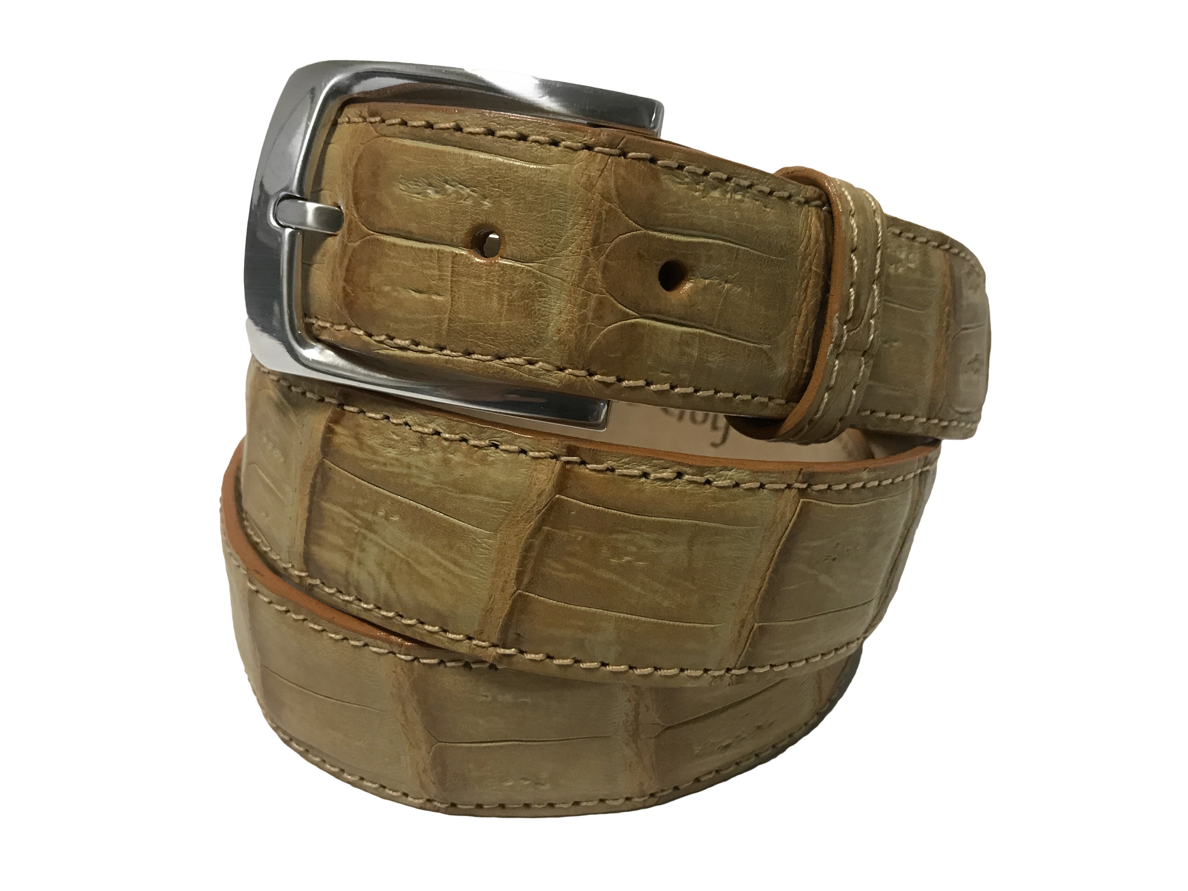 Caiman Skin Belt Sand Classic