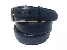 Calf Skin Pebble Belt Navy Classic