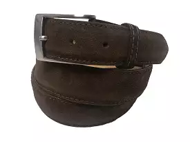 Calf Skin Suede Belt Brown Classic