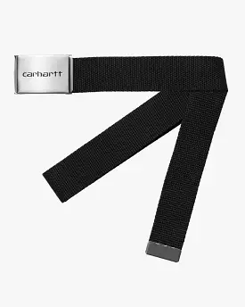 Carhartt WIP Clip Belt Chrome - Black