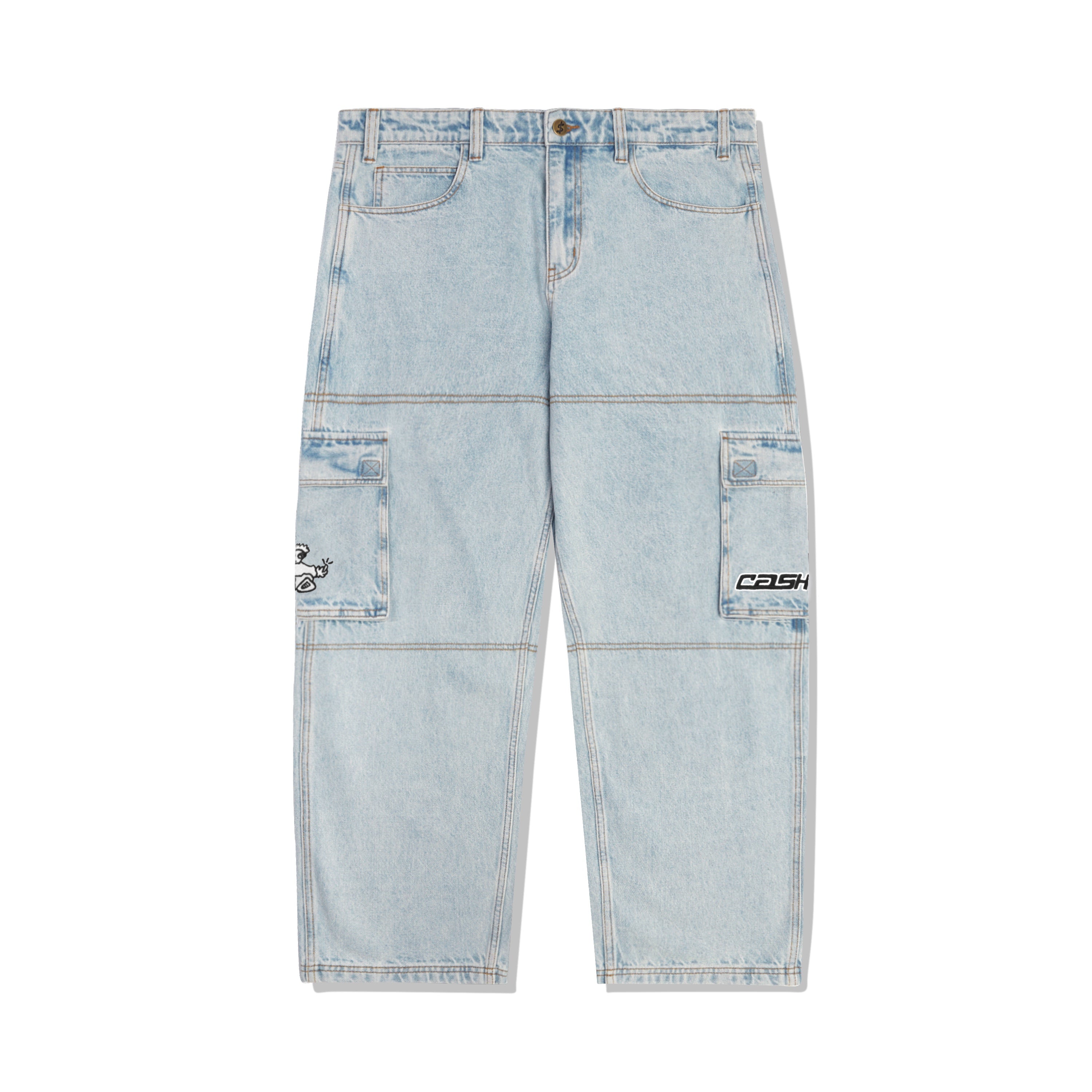 Cash Only Aleka Cargo Jeans - Light Wash