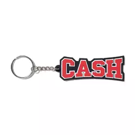 Cash Only Campus Rubber Keychain - Black/Red