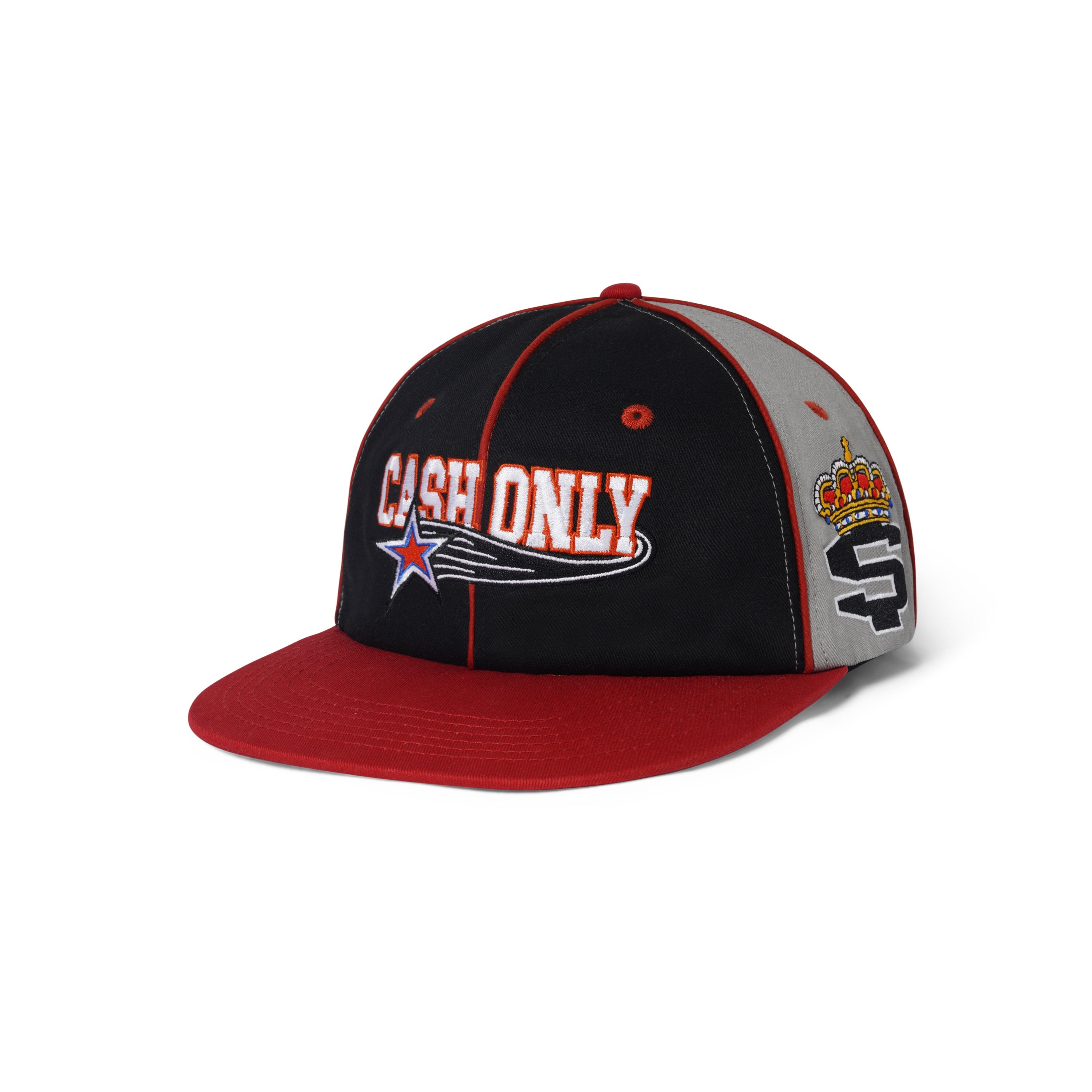 Cash Only Downtown Snapback - Black/Grey/Burgundy