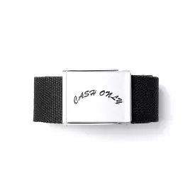 Cash Only Logo Web Belt - Black