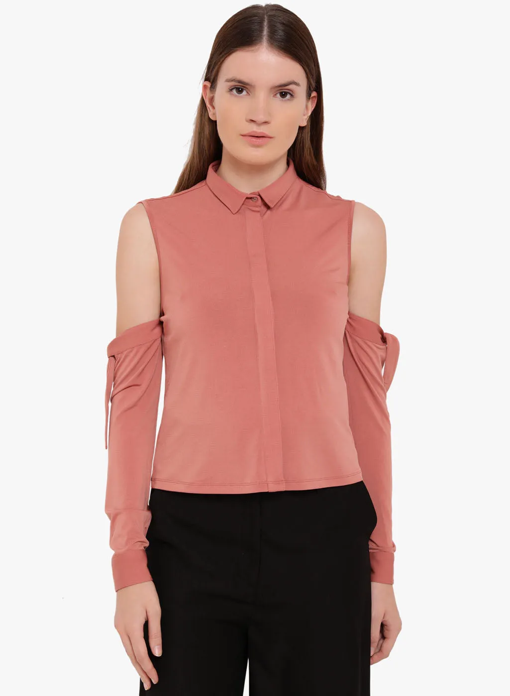 Cloth & Clay Cold Shoulder Shirt