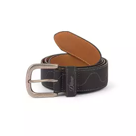 Dime Desert Leather Belt - Black