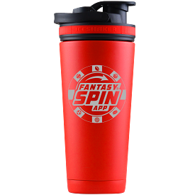 FantasySpin Ice Shaker Bottle - Red - 26 oz.