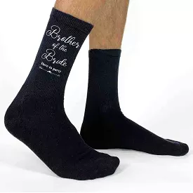 Fun Wedding Party Socks for the Brother of the Bride