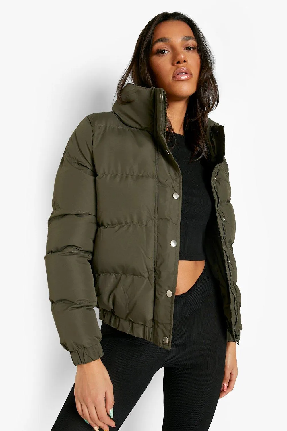 Funnel Neck Puffer Jacket