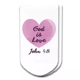 God is Love - Faith and Inspiration Ladies No-Show Socks