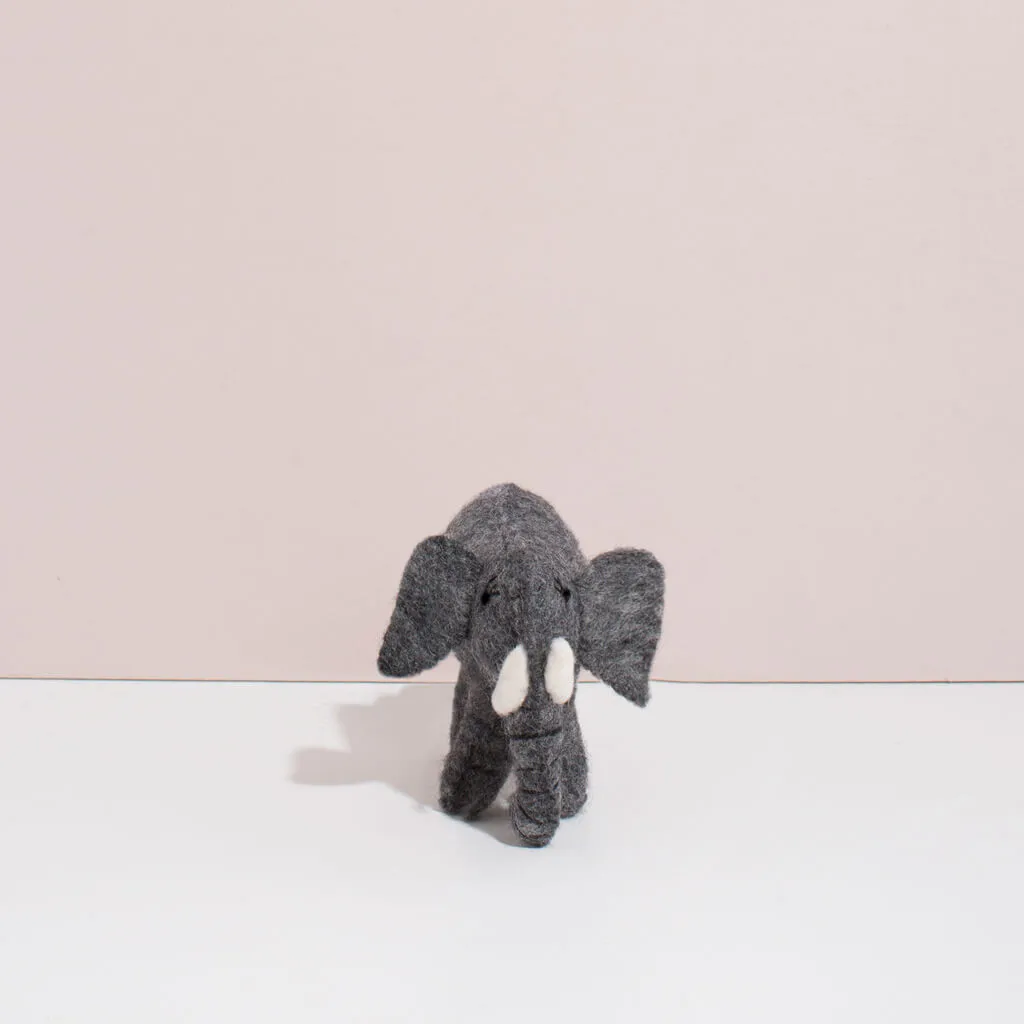 Hand Felted Elephant - Small