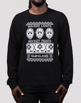 Hockey Fights Holiday Lights Unisex Sweatshirt