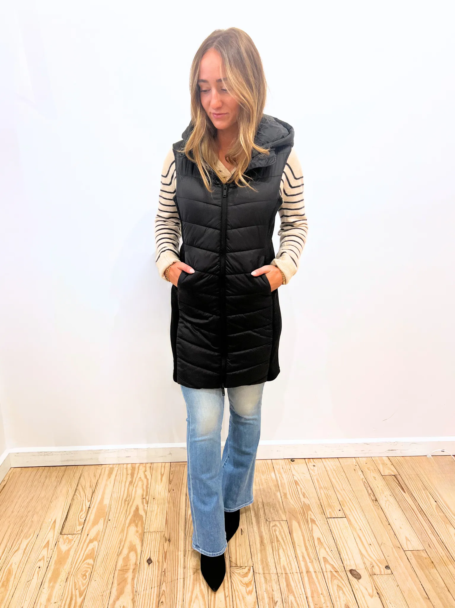 Koko Hooded Long Vest