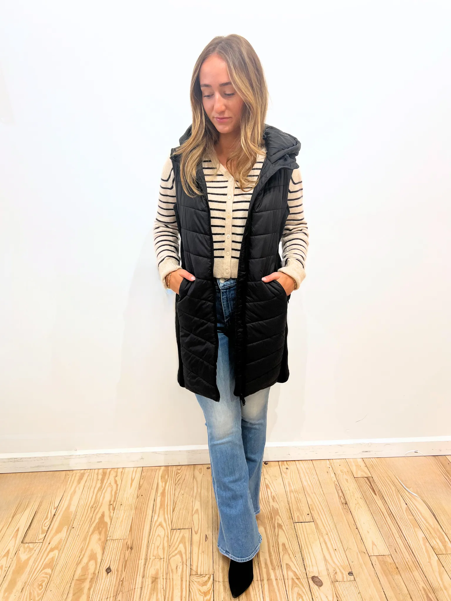 Koko Hooded Long Vest