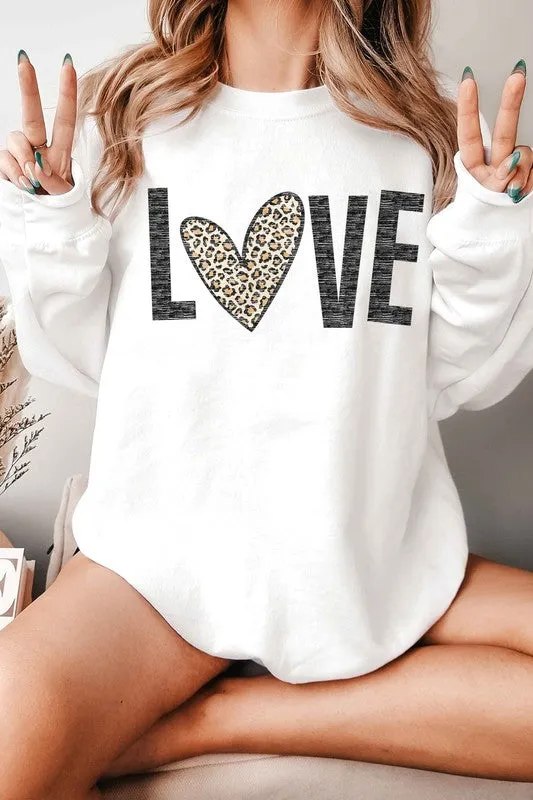 Leopard Love Graphic Sweatshirt