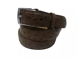 Ostrich Skin Belt Brown