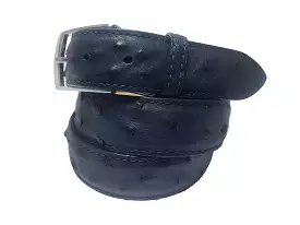 Ostrich Skin Belt Navy