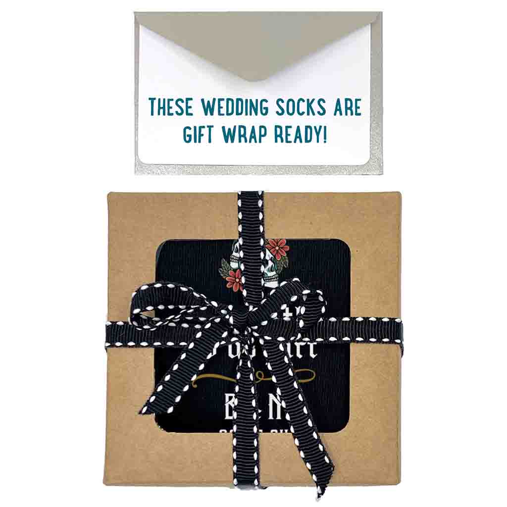 Personalized Gothic Wedding Day Socks for the Goth Groom