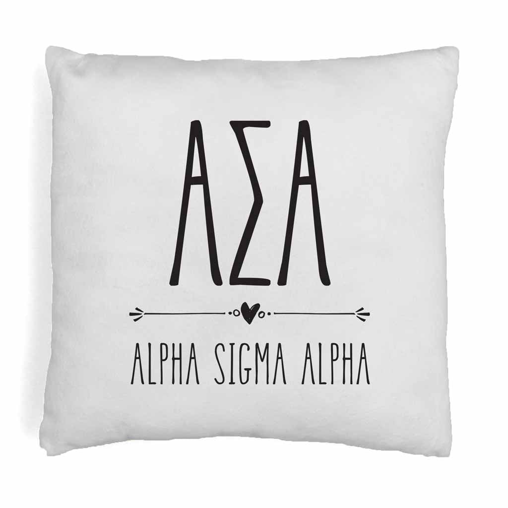 Sorority Pillow Cover - Greek Letters and Name Design