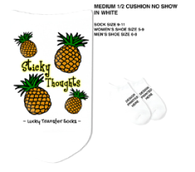 Sticky Thoughts - Lucky Transfer Socks with Pineapples - SG