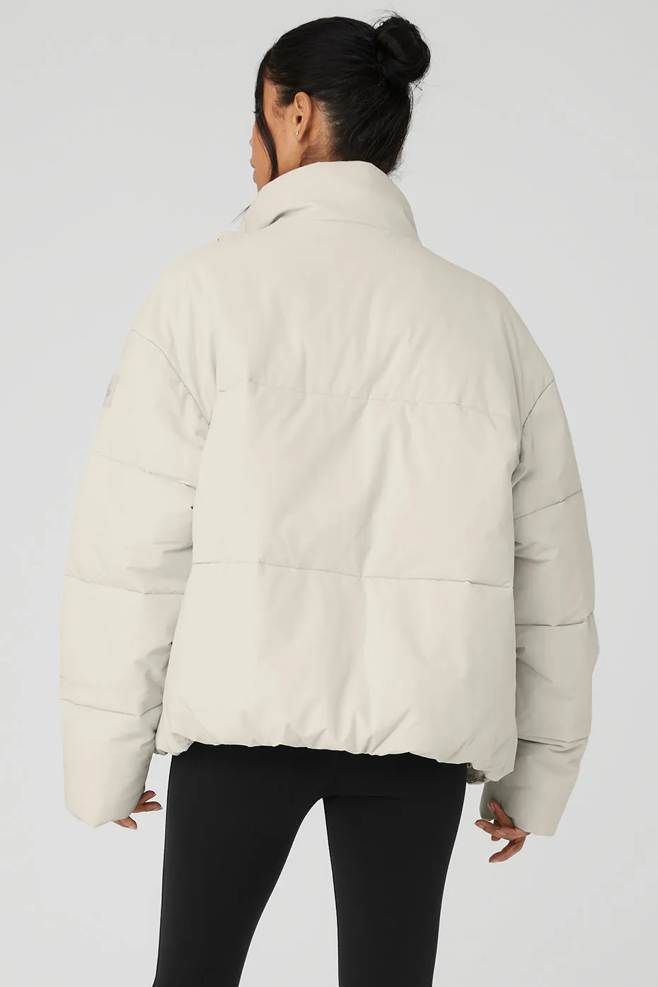 Stretch Woven Street Puffer - Bone