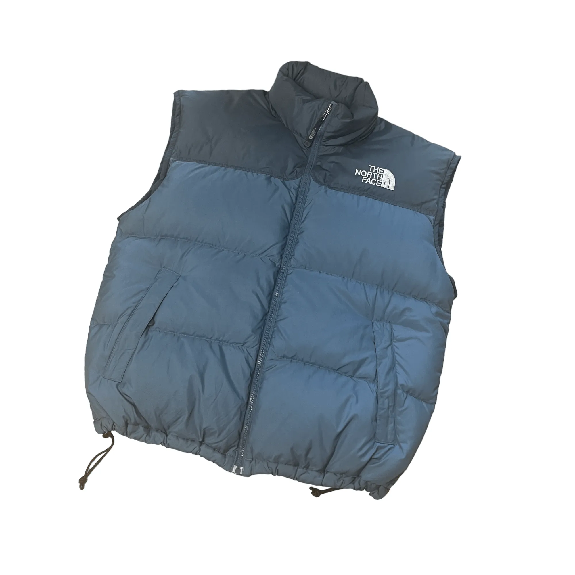 Vintage Blue The North Face (TNF) Puffer Gilet - Large