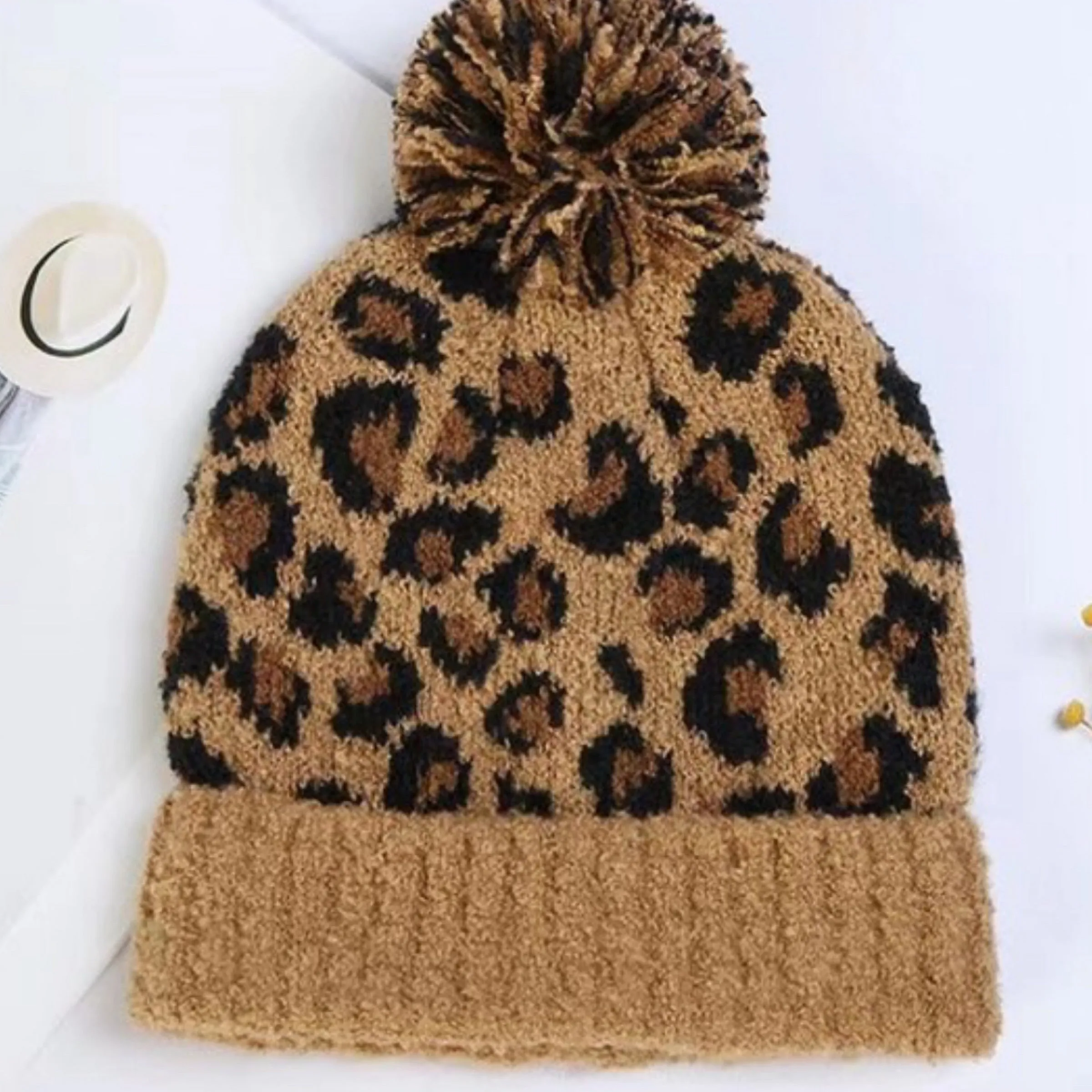 Vintage Inspired Leopard Beanie