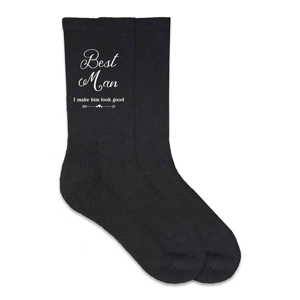 Wedding Socks for the Best Man with Funny Saying