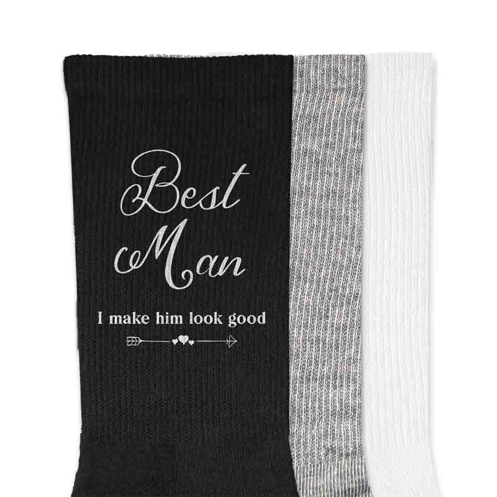 Wedding Socks for the Best Man with Funny Saying