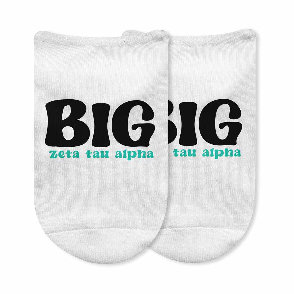 Zeta Tau Alpha No Show Socks for Bigs and Littles